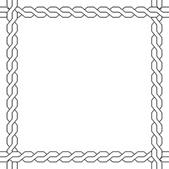 Image showing Vector simple wicker frame. monochrome pattern.