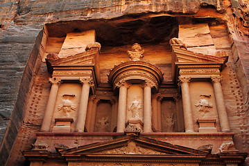 Image showing Detail of The Treasury, Petra