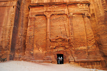 Image showing Tourists in Petra, Jordan