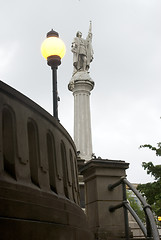 Image showing statue christopher columbus in plaza de colon san juan