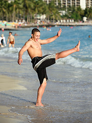 Image showing Fun on the beach