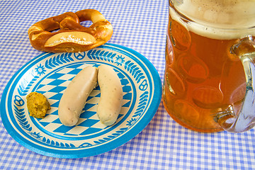 Image showing veal sausage dish on Oktoberfest