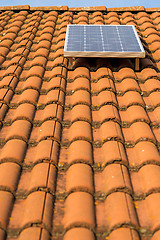 Image showing Solar panel o roof