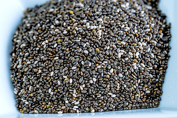 Image showing Chia seeds and seed gelatin for diet