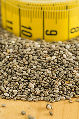 Image showing Chia seeds, Salvia hispanica,for diet