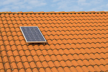 Image showing Solar panel o roof