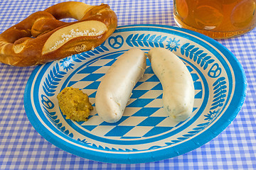 Image showing veal sausage dish on Oktoberfest