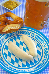 Image showing veal sausage dish on Oktoberfest