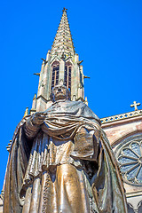 Image showing Monument of bishop Freppel in Obernai, Alsace, France