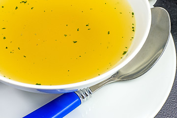 Image showing Chicken broth