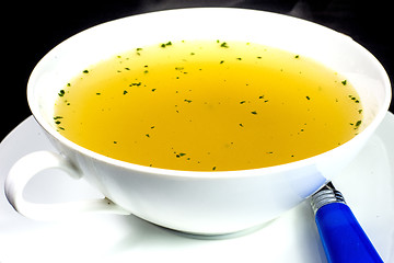 Image showing Chicken broth