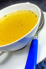 Image showing Chicken broth