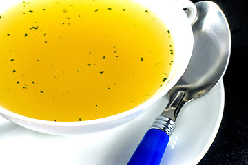 Image showing Chicken broth