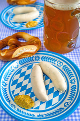 Image showing veal sausage dish on Oktoberfest