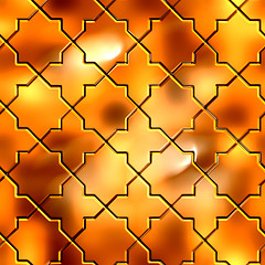 Image showing Golden Pattern. Seamless Tileable Texture.