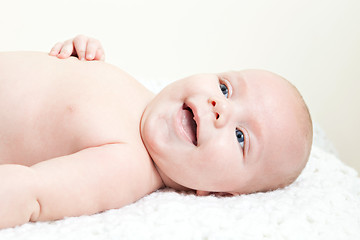 Image showing Laughing Baby Boy Infant