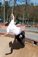 Image showing Skater Working the Bowl 