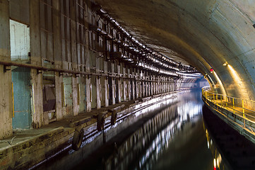 Image showing Underground Tunnel with Water.