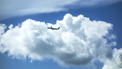 Image showing airplane and the sky 