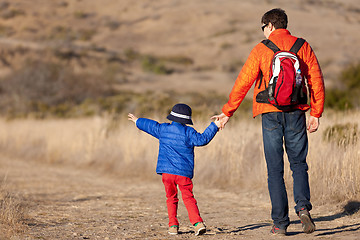 Image showing family hiking