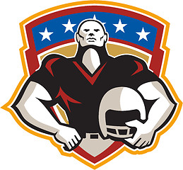 Image showing American Football Tackle Linebacker Helmet Shield