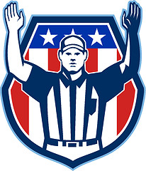 Image showing American Football Official Referee Touchdown