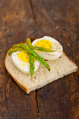 Image showing asparagus and eggs