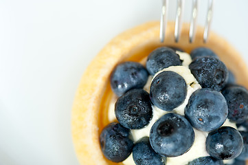 Image showing blueberry cream cupcake