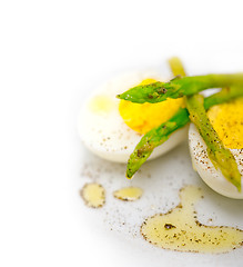 Image showing asparagus and eggs