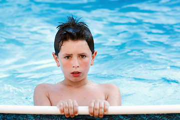 Image showing Boy in the swimming pool