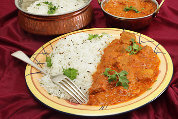 Image showing Rogan josh meal