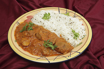 Image showing Rogan josh plate