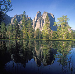 Image showing Cathedral Rock, Yosemite National Park