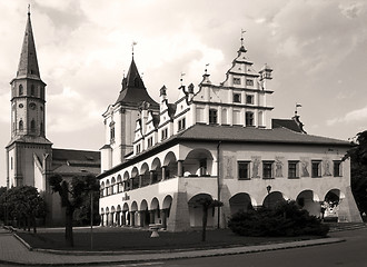 Image showing St.James Church and Old Town Hall, Levoca