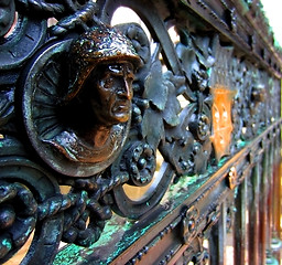 Image showing Fence with relief, Milano