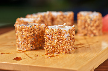 Image showing sesame sushi rolls