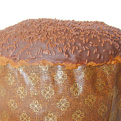 Image showing Panettone traditional Christmas Italian cake from Milan