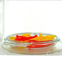 Image showing Microwave with peppers