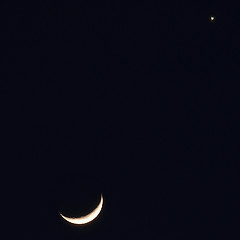 Image showing Moon and Venus