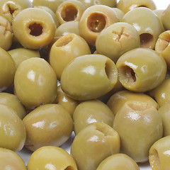 Image showing Green olives