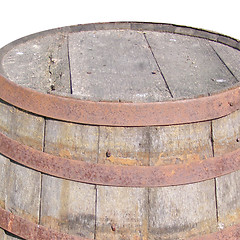 Image showing Wooden barrel cask