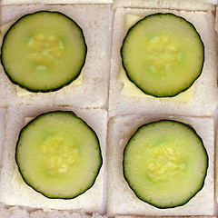 Image showing Cucumber sandwich