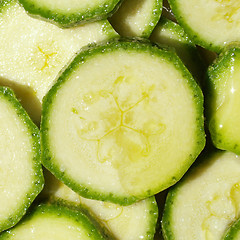 Image showing Courgettes zucchini