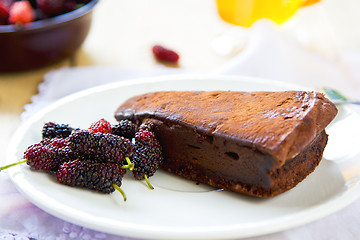 Image showing Chocolate truffle torte