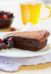 Image showing Chocolate truffle torte