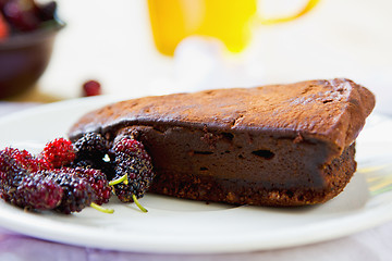 Image showing Chocolate truffle torte