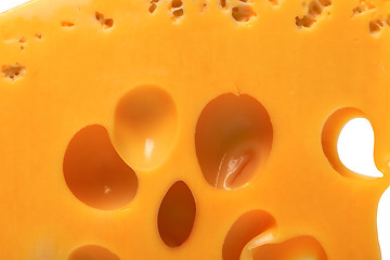 Image showing Slice of cheese with hole