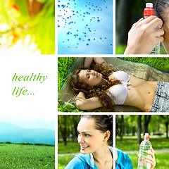 Image showing healthy life collage