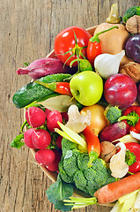 Image showing Fresh vegetables and fruits