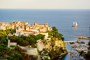 Image showing sailing yachts in bay of Monaco